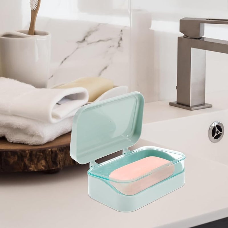 Veemoon Flip Open Soap Holder Case with Drainage for Bathroom Kitchen Shower Storage Rack - Image 4
